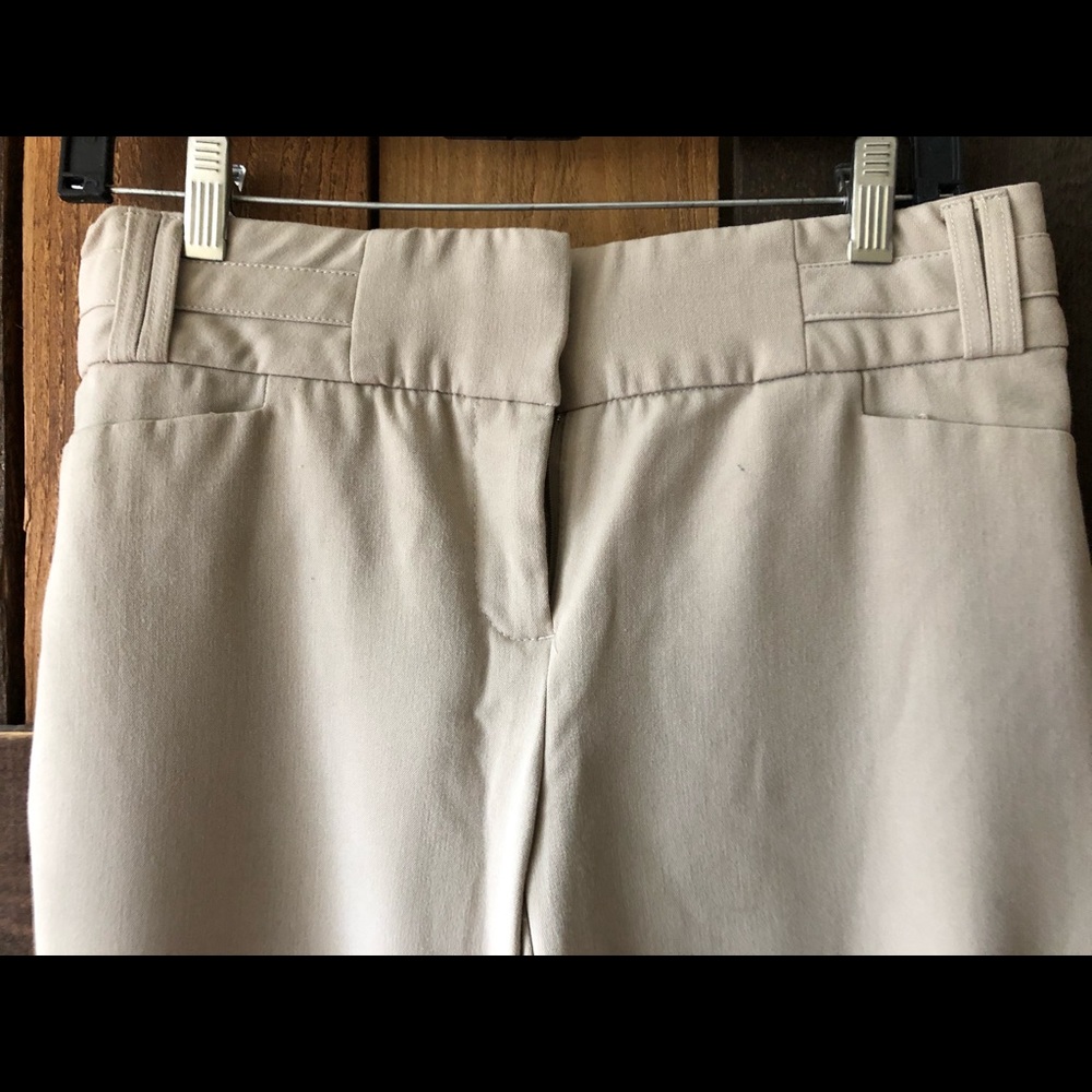 Beige dress cropped pants